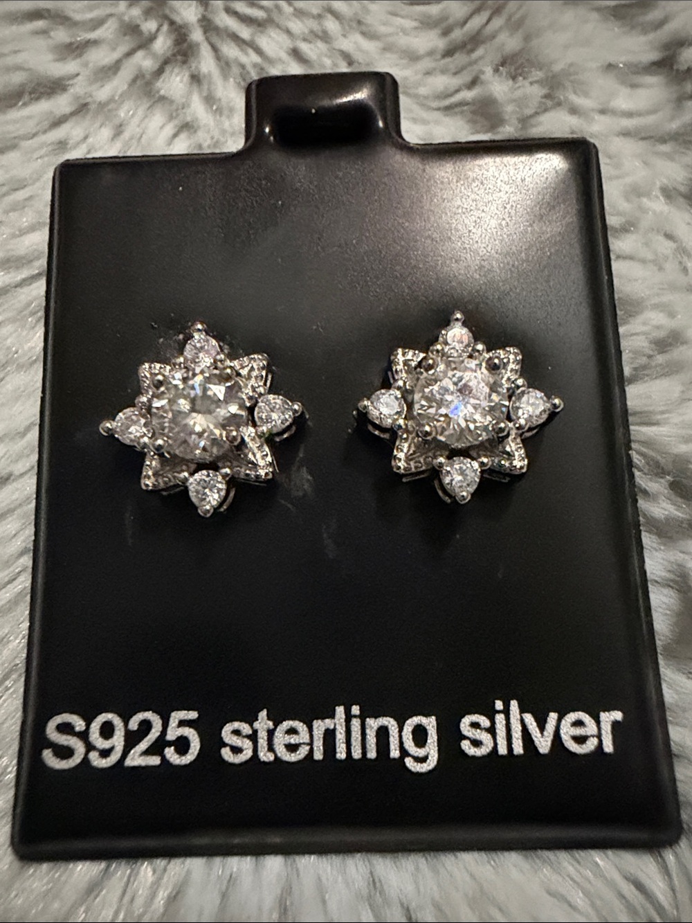 Sterling Silver Floral Stud Earrings